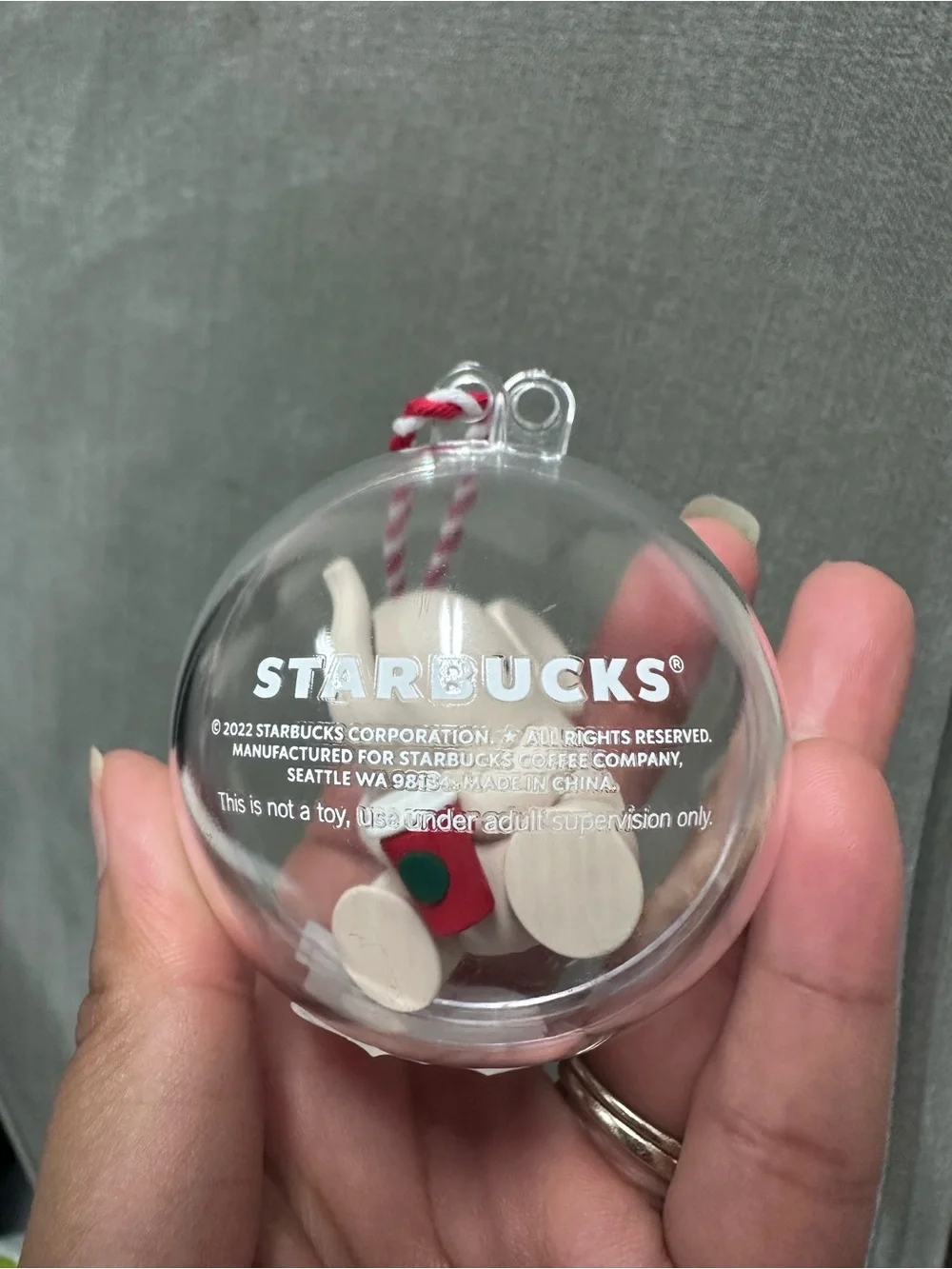 Starbucks Japan Mini Cup Ornament Set in Red, Green, Blue and Gold Accents